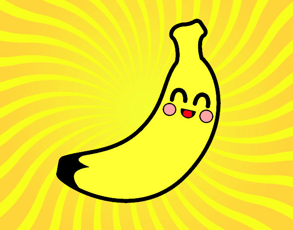 Desenho Banana das Canárias pintado por sofiapzzo