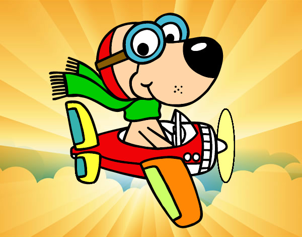 Desenho Cachorro aviador pintado por lucasjose