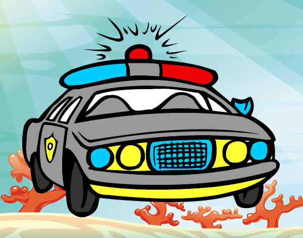 Desenho Carro de polícia pintado por lipelindo