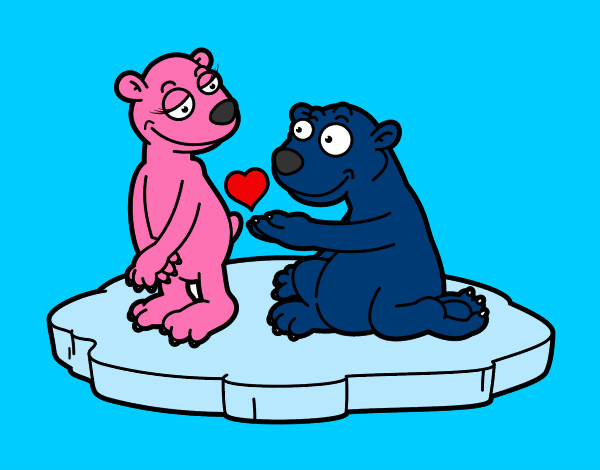 Desenho Casal de ursos apaixonados pintado por abhigha