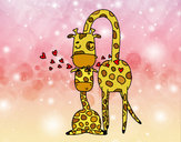 Desenho Mamã girafa pintado por ImShampoo