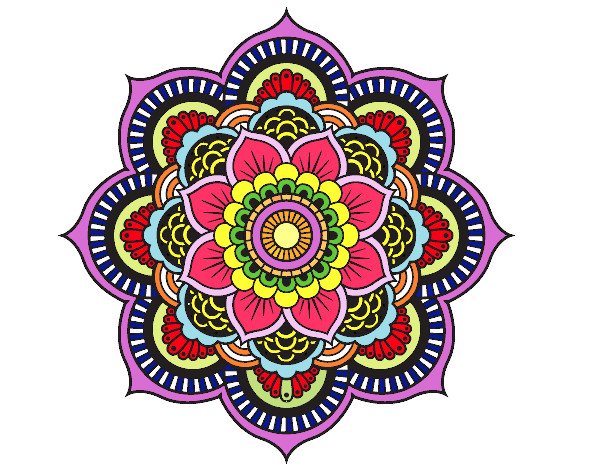 Desenho Mandala flor oriental pintado por MParacampo