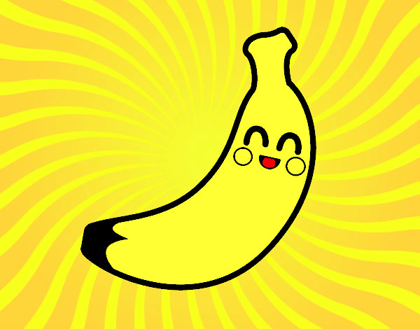 Desenho Banana das Canárias pintado por francile