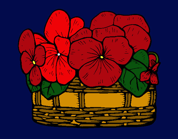 Desenho Cesta de flores 12 pintado por RegisAssun