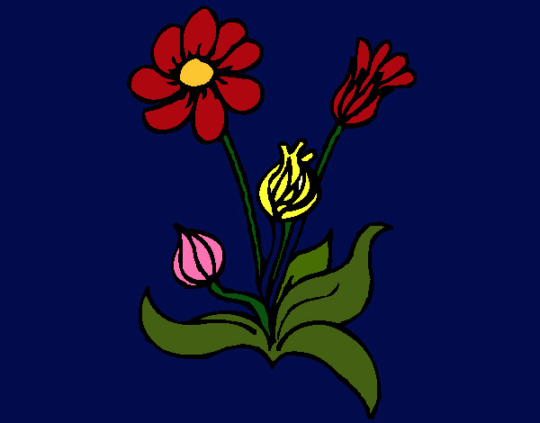 Desenho Flores 2 pintado por RegisAssun
