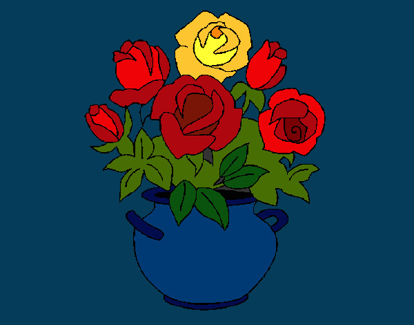 Desenho Jarro de flores pintado por RegisAssun