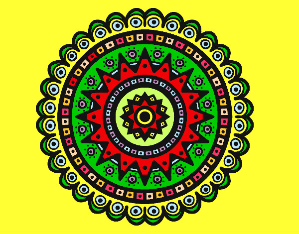 Desenho Mandala étnica pintado por gismonti