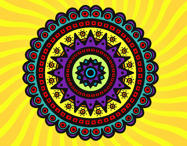 Desenho Mandala étnica pintado por Piloma