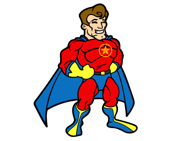 Desenho Super-herói musculoso pintado por mateus2015