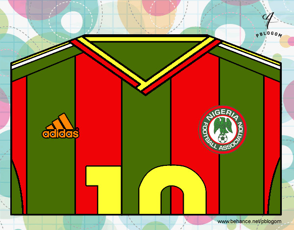Desenho Camisa da copa do mundo de futebol 2014 da Nigéria pintado por scott05