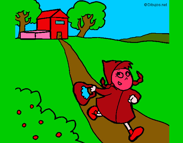 Desenho Capuchinho vermelho 3 pintado por RAFAELMOTA