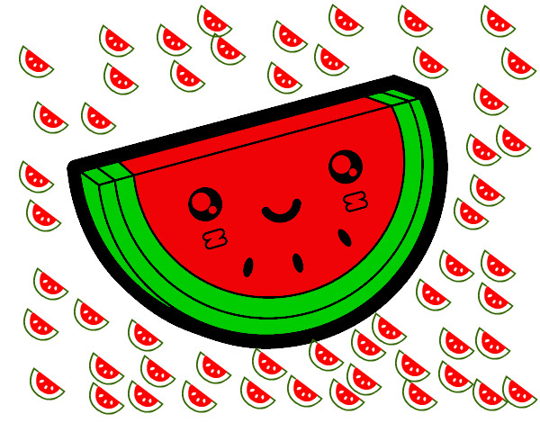 Desenho Fatia de melancia pintado por RAFAELMOTA