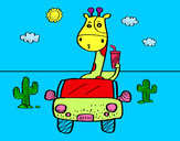 Desenho Girafa de condução pintado por vyvyane
