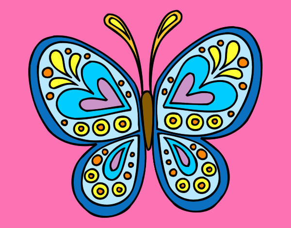 Desenho Mandala borboleta pintado por rpgismonti