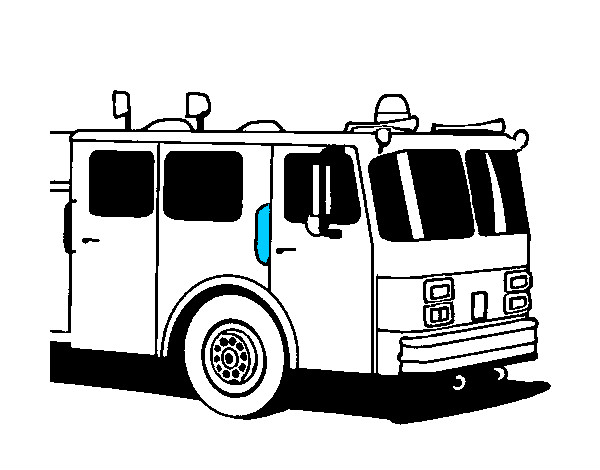 Desenho Camião de bombeiros pintado por Belinhinha