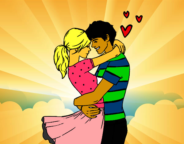 Desenho de Casal de apaixonados para Colorir - Colorir.com