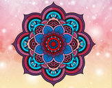 Desenho Mandala flor oriental pintado por Madissa