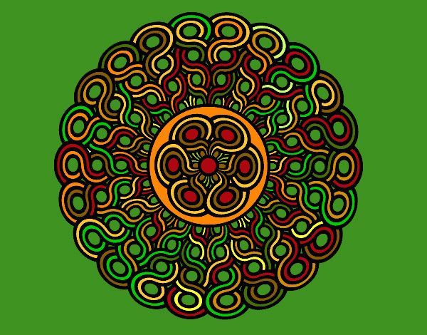 Desenho Mandala trançada pintado por Madissa