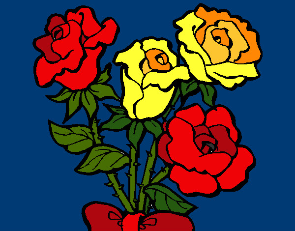Desenho Ramo de rosas pintado por RegisAssun