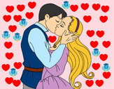 Desenho Beijo de amor pintado por acristina