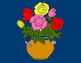 Desenho Jarro de flores pintado por Ivanilde