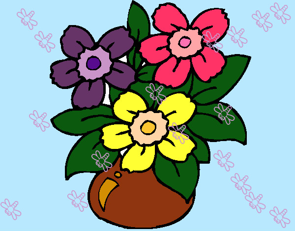 Desenho Jarro de flores pintado por acristina