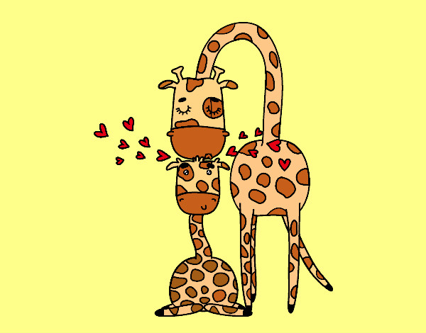 Desenho Mamã girafa pintado por Mariaana