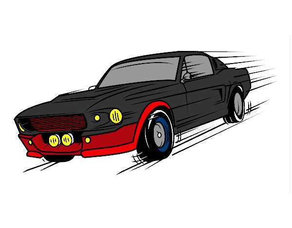 Desenho Mustang retrô pintado por rafa99