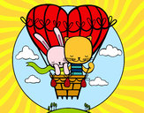 Desenho O balão do amor pintado por bbbb