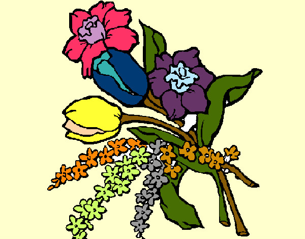 Desenho Ramo de flores pintado por Ivanilde