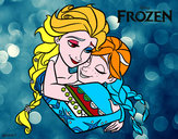 Desenho Frozen Elsa e Anna pintado por Elsa0Anna