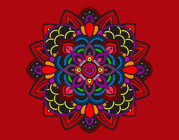 Desenho Mandala decorativa pintado por luanaester