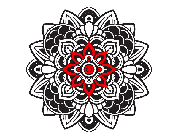 Desenho Mandala decorativa pintado por Thathi