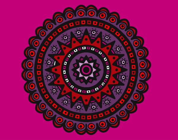 Desenho Mandala étnica pintado por luanaester