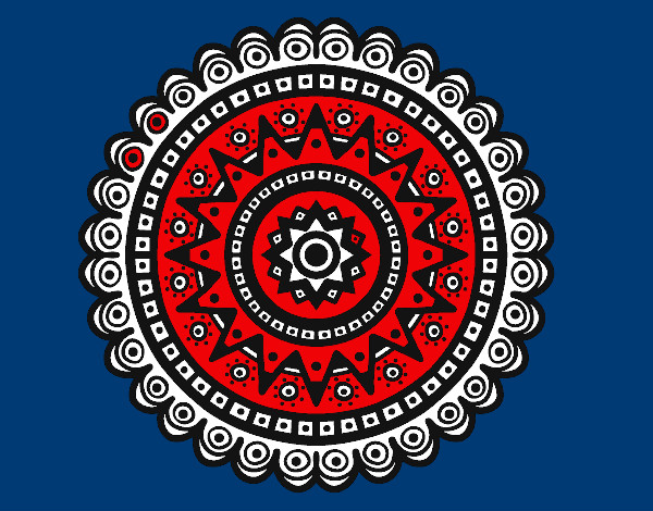 Desenho Mandala étnica pintado por Thathi