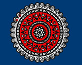 Desenho Mandala étnica pintado por Thathi