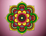 Desenho Mandala flor oriental pintado por eliklay