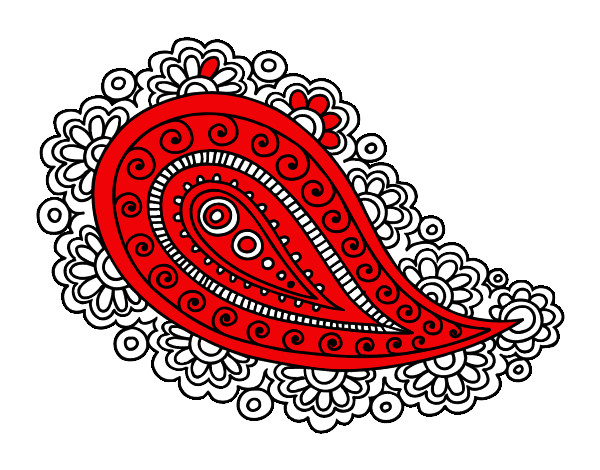 Desenho Mandala lágrima pintado por Thathi