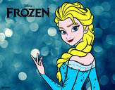 Desenho Elsa de Frozen pintado por MeninaEvem