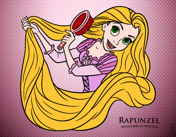 Desenho Entrelaçados - Rapunzel está penteando pintado por Maylla