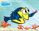 Desenho À procura de Nemo - Dory pintado por vitoriz