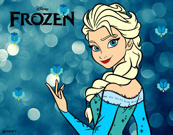 Desenho Elsa de Frozen pintado por MIMILILILI