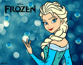 Desenho Elsa de Frozen pintado por MIMILILILI