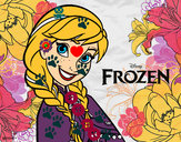 Desenho Frozen Anna pintado por vitoriz