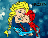 Desenho Frozen Elsa e Anna pintado por MIMILILILI