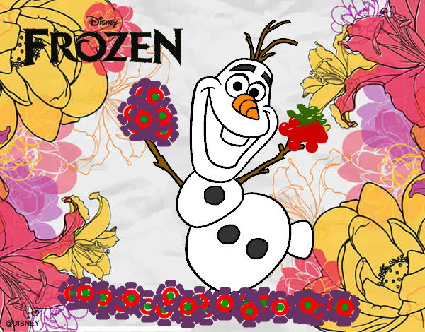 Desenho Frozen Olaf a dançar pintado por vitoriz
