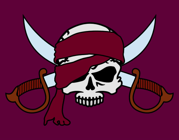 Desenho Símbolo pirata pintado por lukaspx