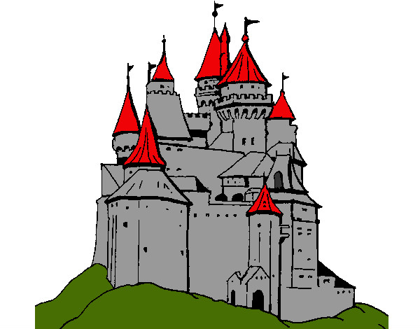 Desenho Castelo medieval pintado por iriis