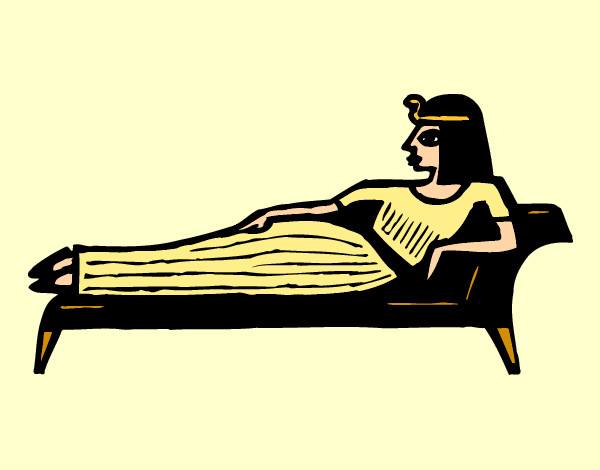 Desenho Cleopatra caída pintado por MCaramelo