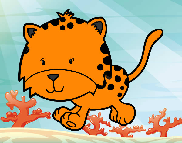 Desenho Cria de guepardo a correr pintado por MariGabi